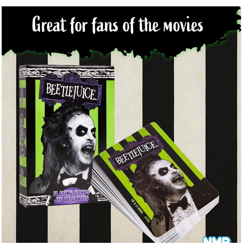 Beetlejuice Playing Cards - Green and Black - Picture 4 of 4